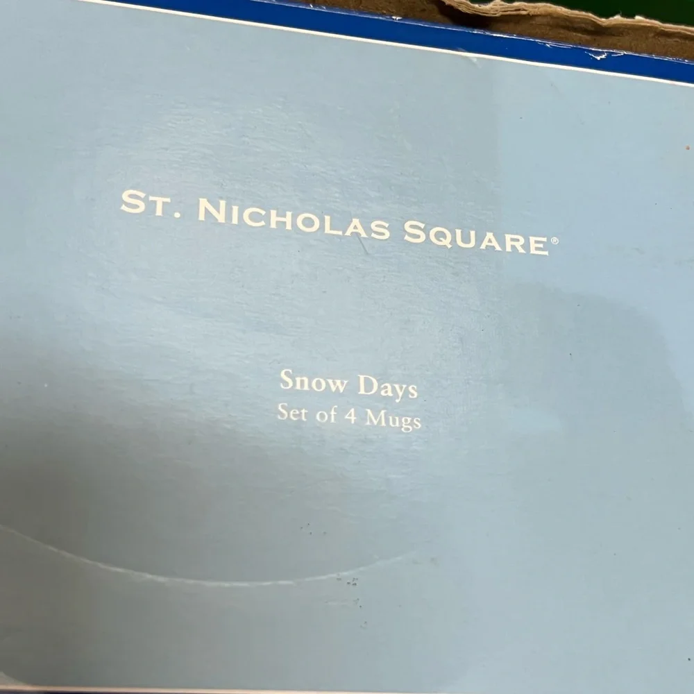 Vintage St. Nicholas Square Christmas Mugs
